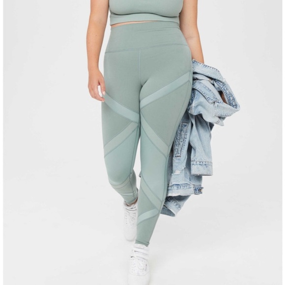 aerie Pants - Aerie The Hugger High Waisted Ribbed Black Legging Women’s Sz M